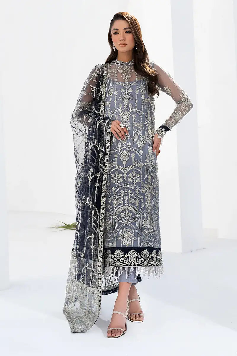 Zarif | LA CELESTE LUXURY Formals | ZLC 05 ASH Black - House Of Hania