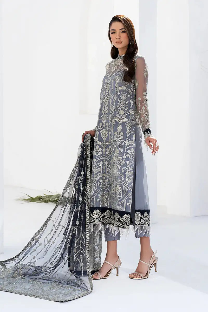 Zarif | LA CELESTE LUXURY Formals | ZLC 05 ASH Black - House Of Hania