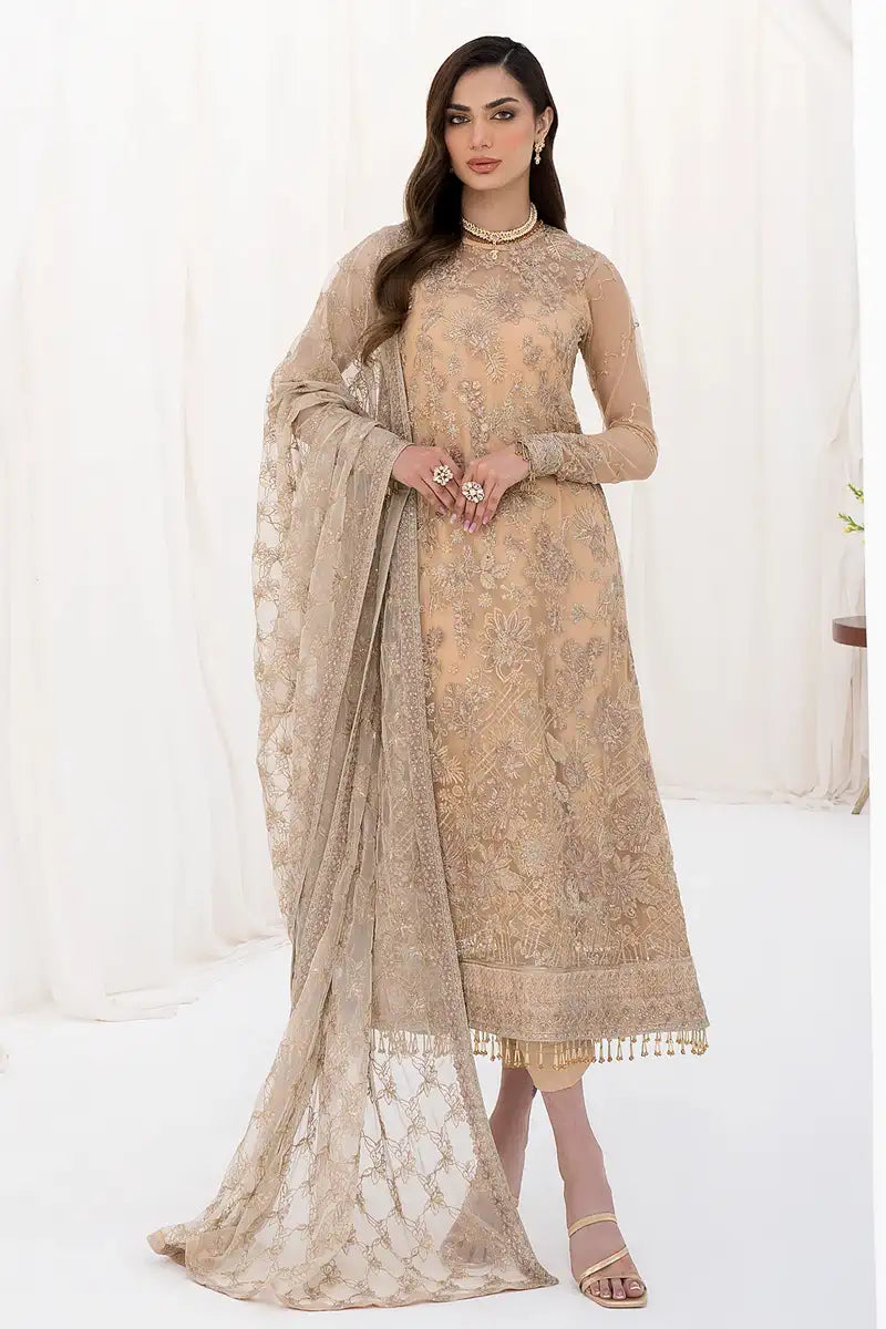 Zarif | LA CELESTE LUXURY Formals | ZLC 07 SAND GLOW - House Of Hania