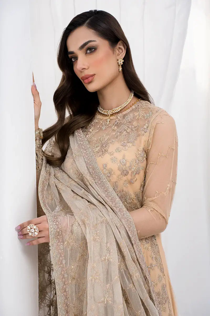Zarif | LA CELESTE LUXURY Formals | ZLC 07 SAND GLOW - House Of Hania