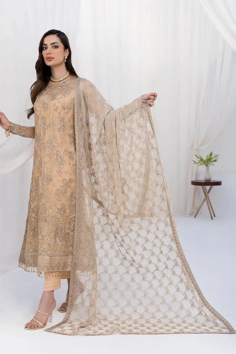 Zarif | LA CELESTE LUXURY Formals | ZLC 07 SAND GLOW - House Of Hania