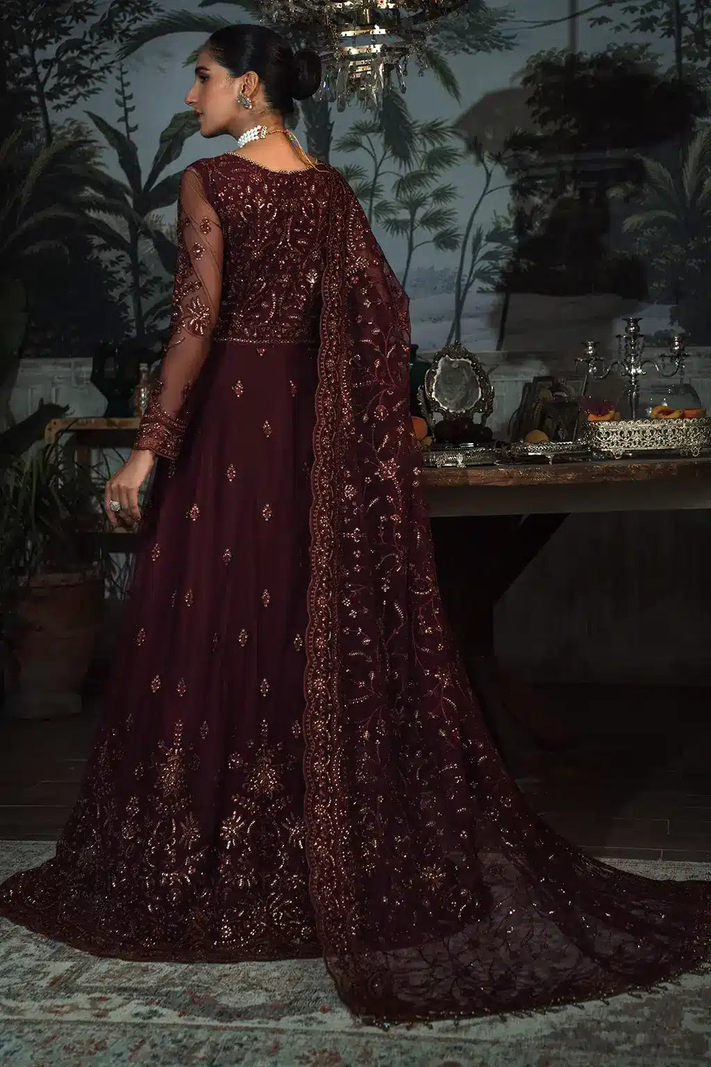 Zarif | LA ROSELLA Formals | ZLR 06 CARMINE - House Of Hania