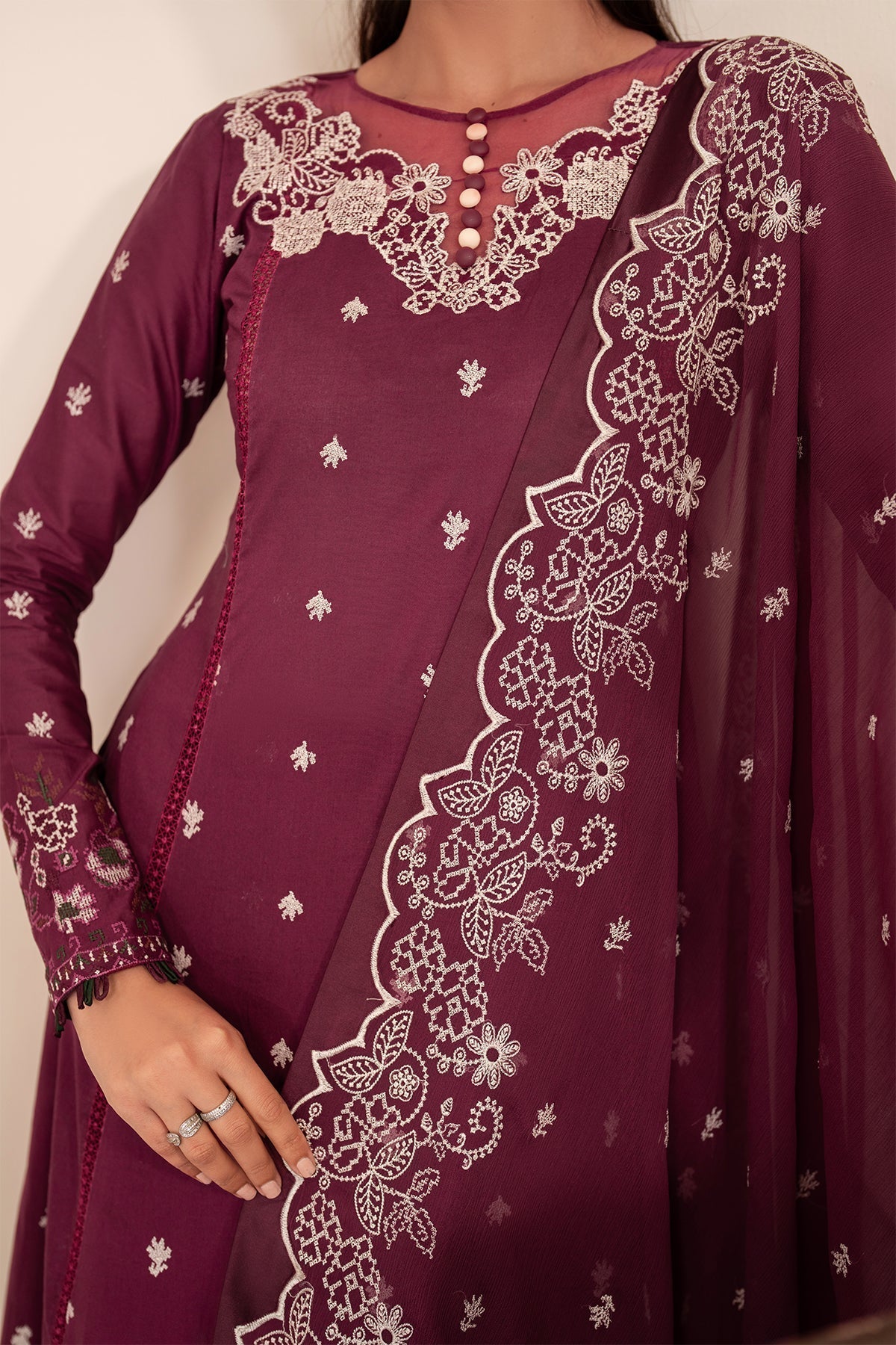 Zarif | Lamhay Luxury Eid Lawn 25 | 08 TEHMEEN - House Of Hania