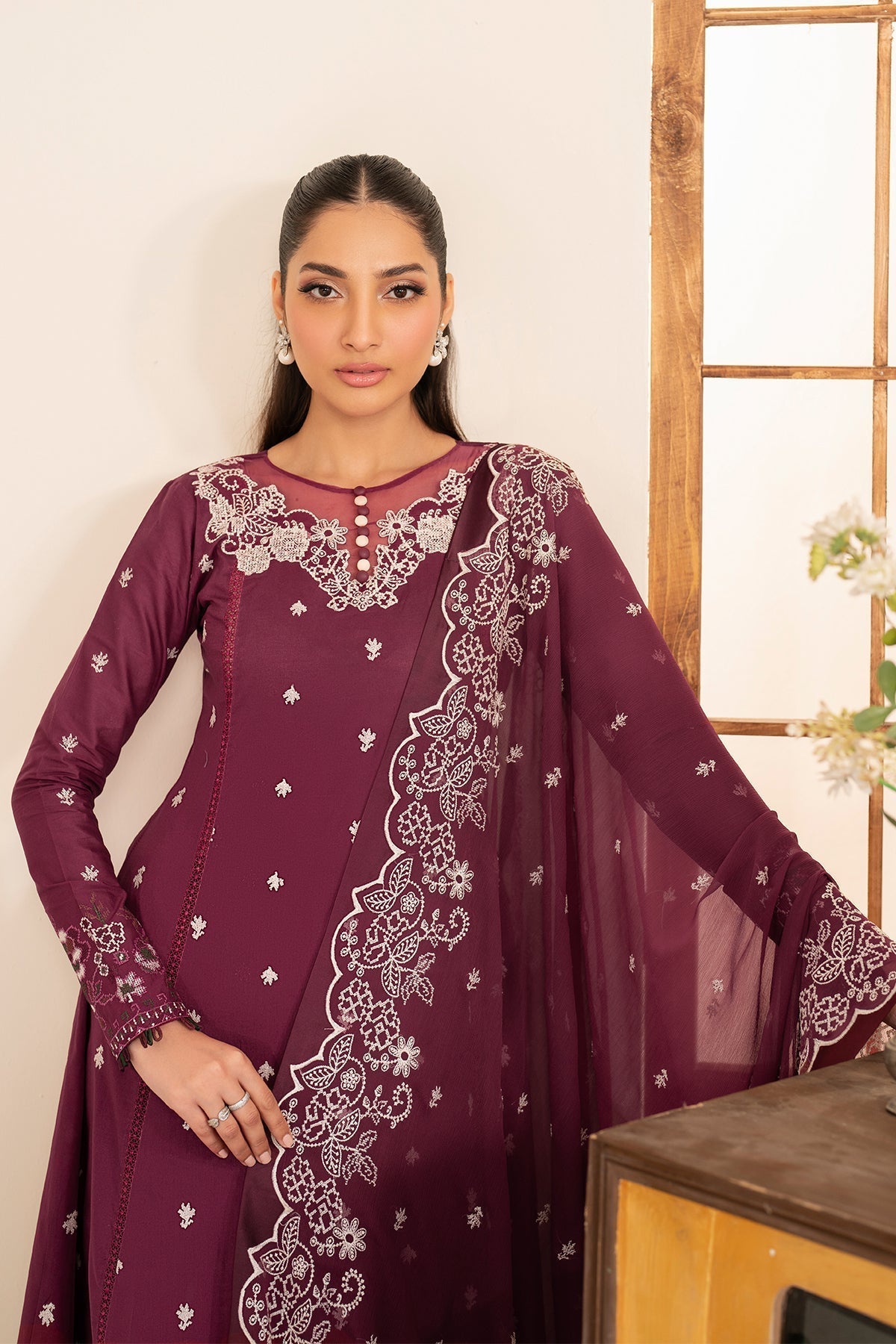 Zarif | Lamhay Luxury Eid Lawn 25 | 08 TEHMEEN - House Of Hania