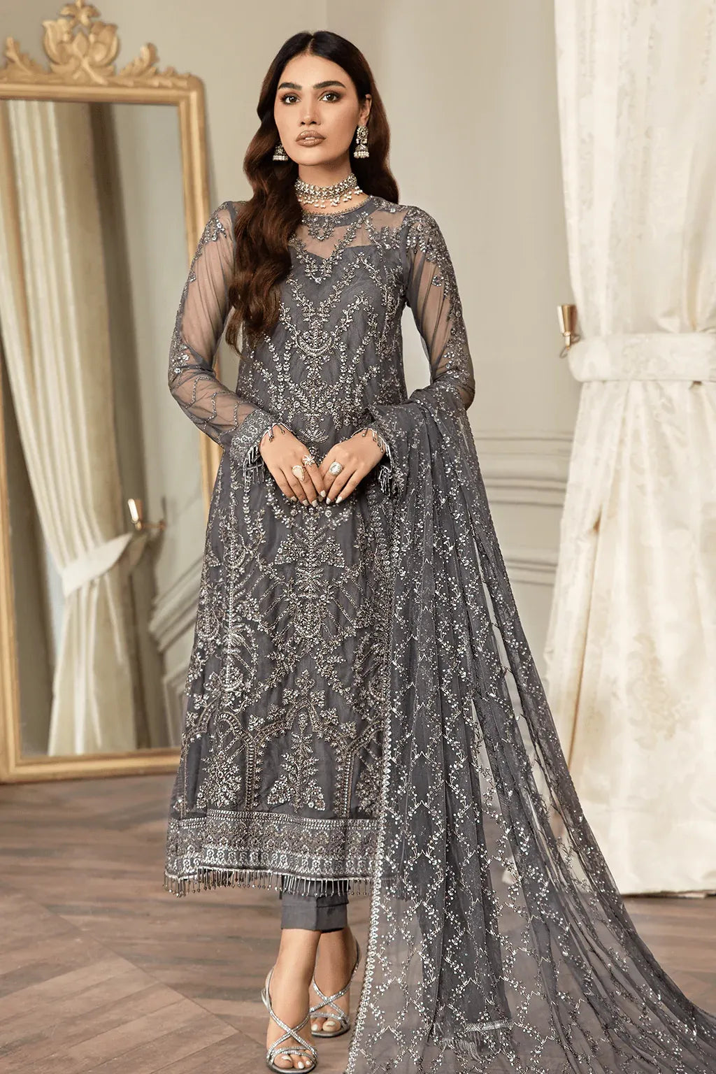 Zarif | Mehroz Formals | Storm Black - House Of Hania