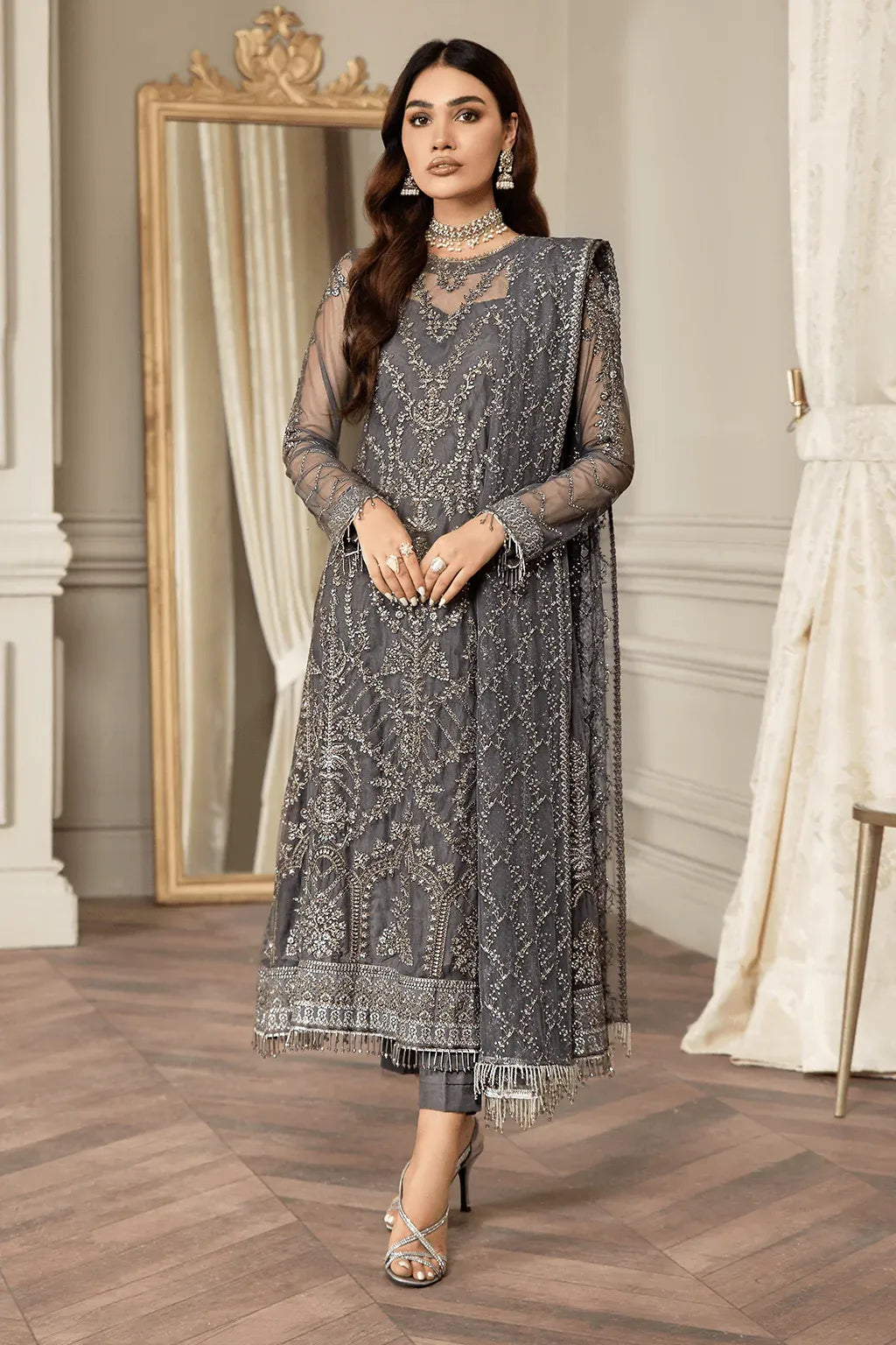 Zarif | Mehroz Formals | Storm Grey - House Of Hania