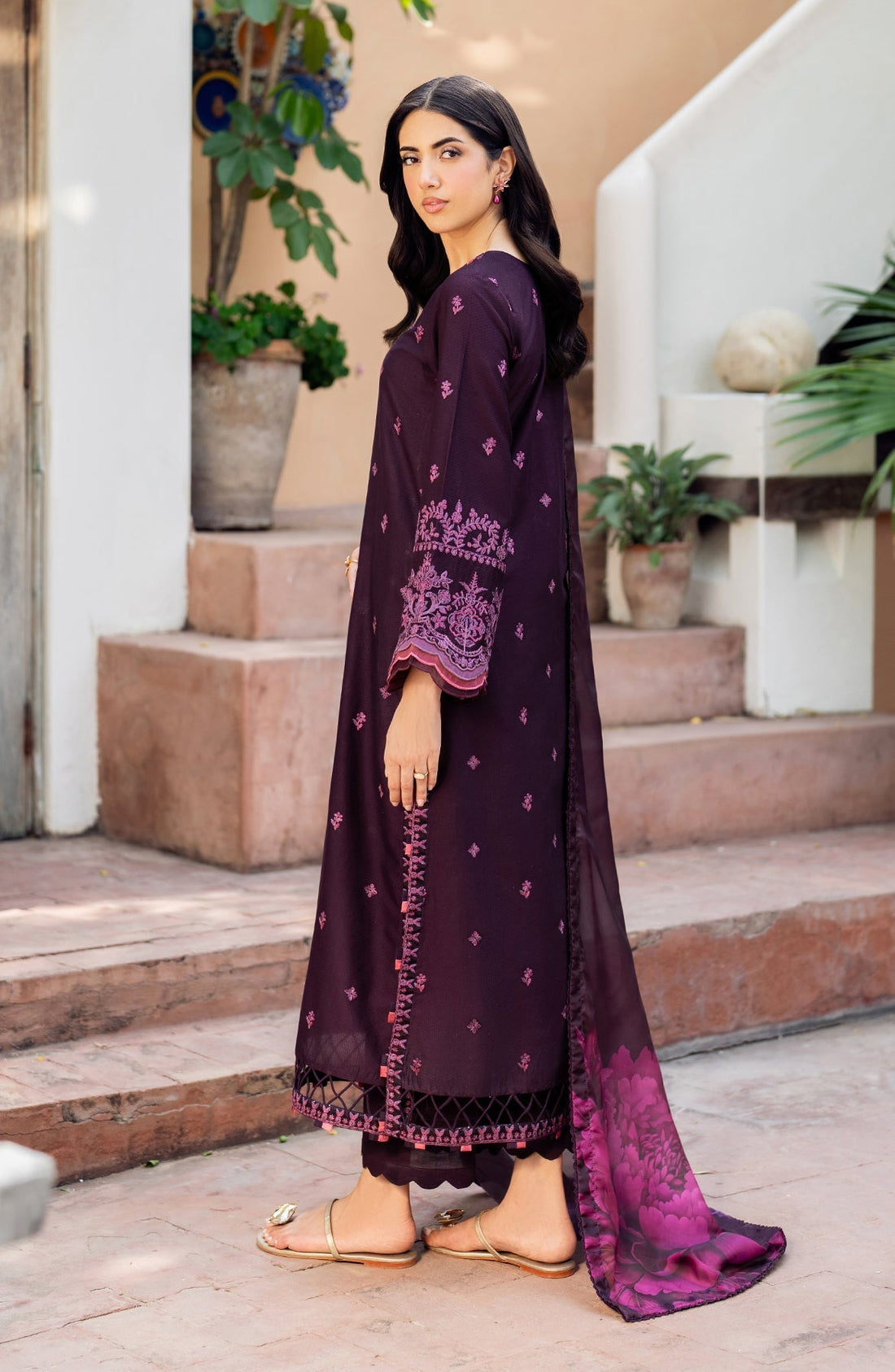 Zarif | Nura Textured Lawn 25 | FAHA - House Of Hania