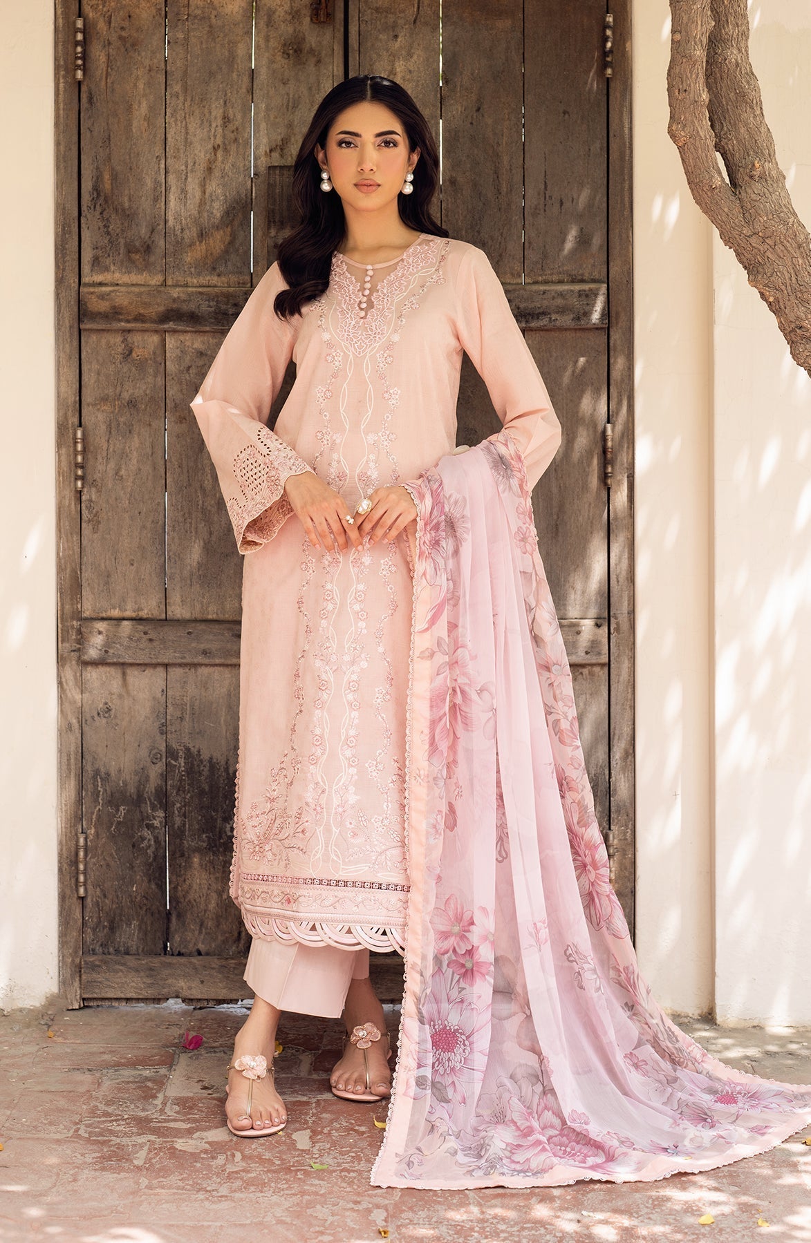 Zarif | Nura Textured Lawn 25 | VIYANA - House Of Hania