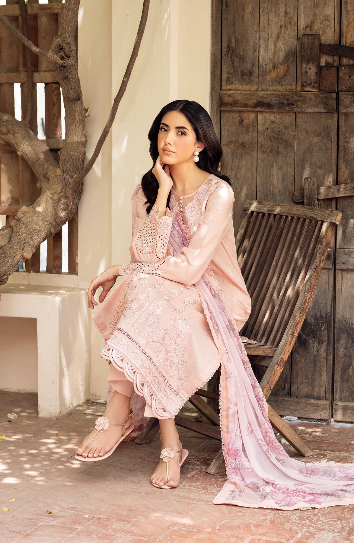 Zarif | Nura Textured Lawn 25 | VIYANA - House Of Hania