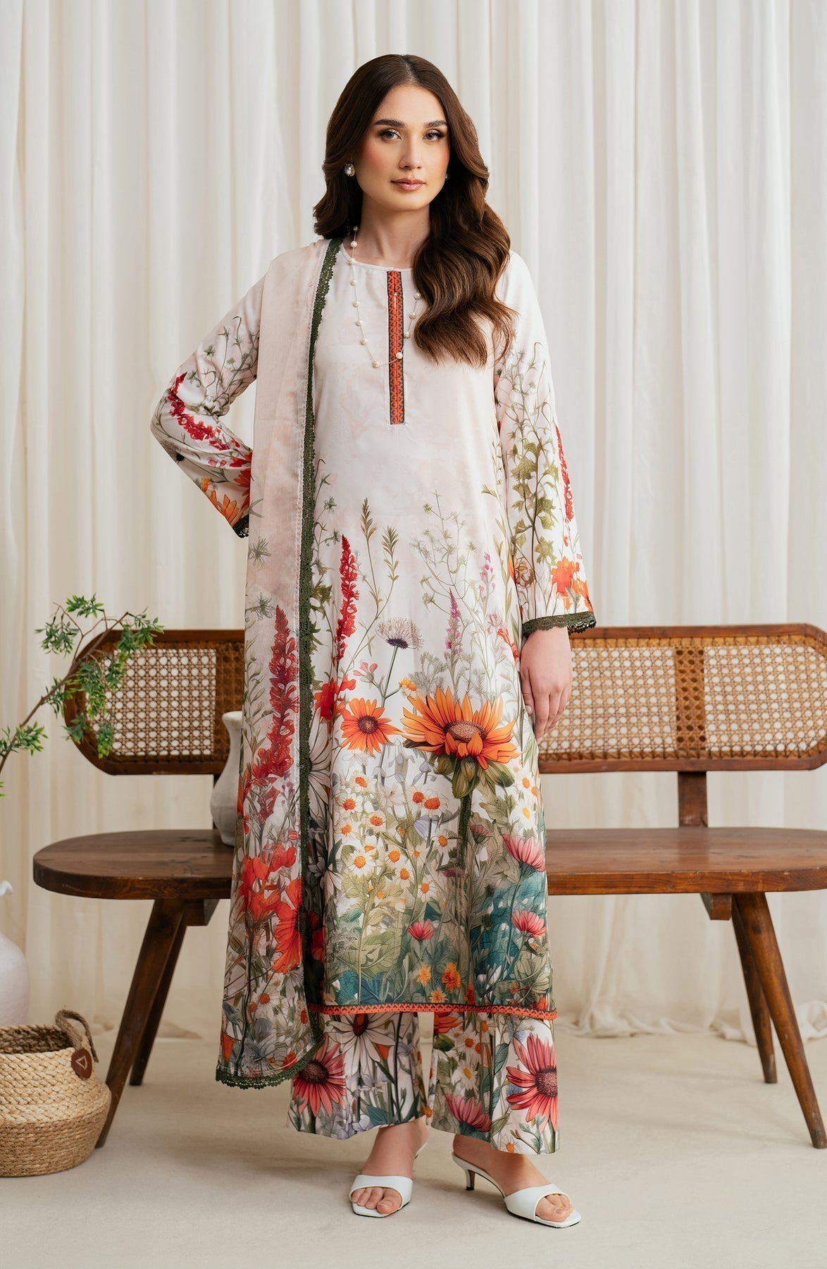 Zarif | Prints 24 |  ZGS 01 CREAM - House Of Hania