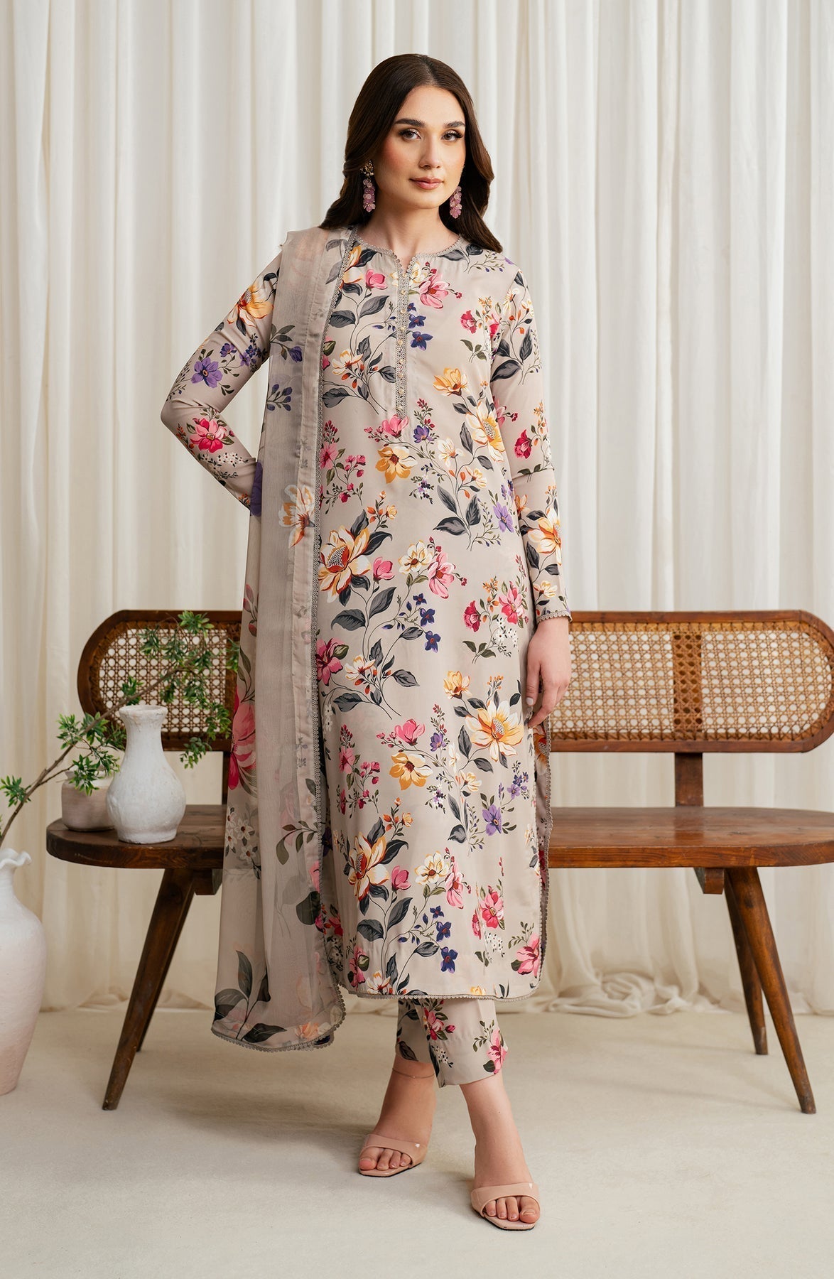 Zarif | Prints 24 |  ZGS 05 BEIGE - House Of Hania