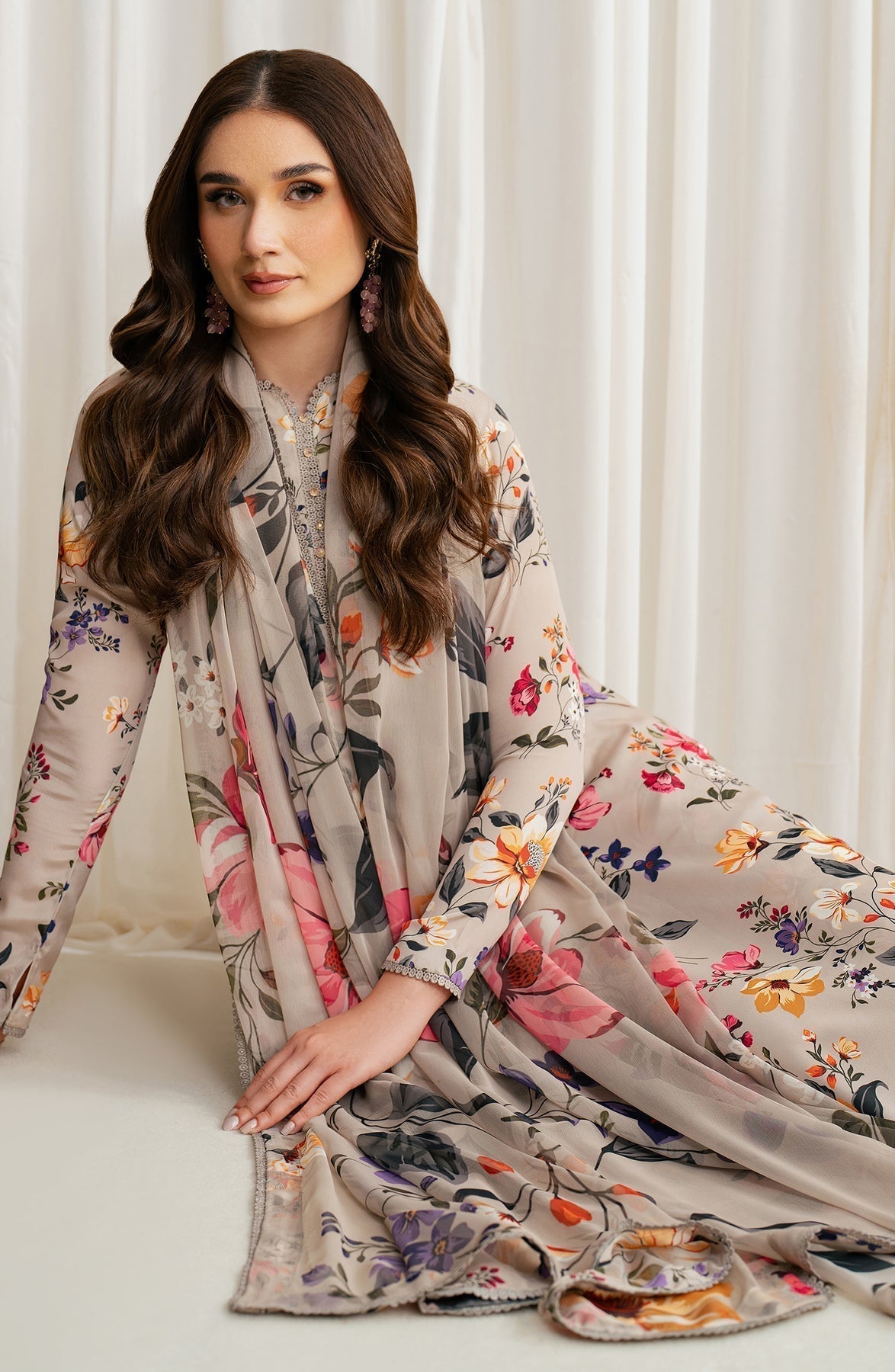 Zarif | Prints 24 |  ZGS 05 BEIGE - House Of Hania
