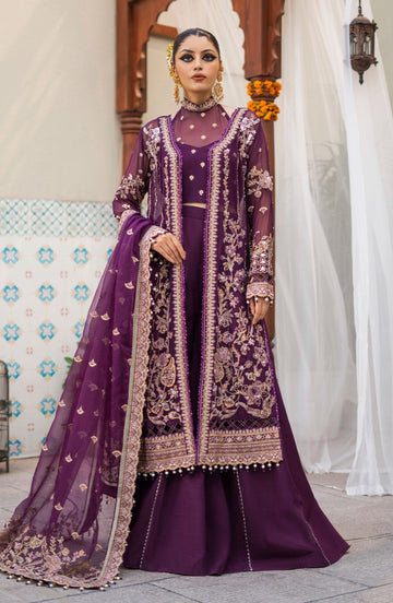 Zarin by Eleshia Embroidered Bamber 3Pc Suit D-07 Medea - House Of Hania