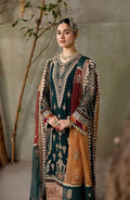 Zarin by Eleshia Embroidered Chiffon 3Pc Suit - GUL RANG - House Of Hania