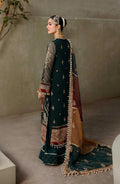 Zarin by Eleshia Embroidered Chiffon 3Pc Suit - GUL RANG - House Of Hania