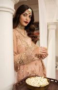 Zarin by Eleshia Embroidered Net 3Pc Suit D-02 Leena - House Of Hania