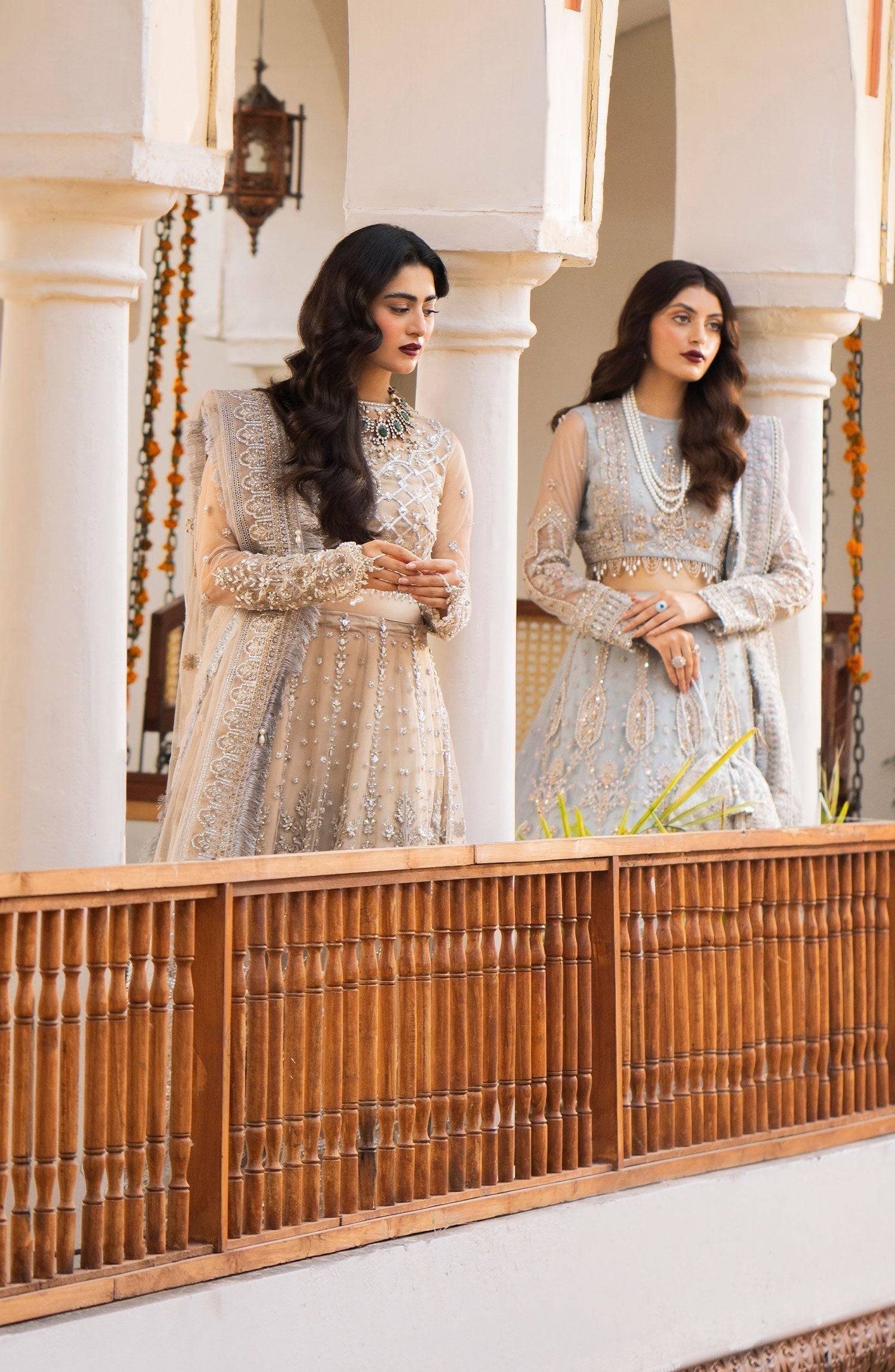 Zarin by Eleshia Embroidered Net 3Pc Suit D-04 Nerisa - House Of Hania