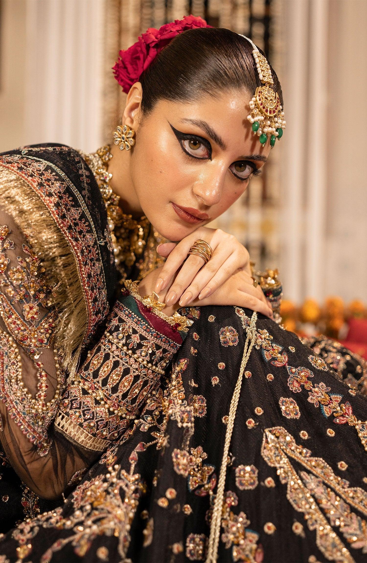 Zarin by Eleshia Embroidered Net 3Pc Suit D-09 Kamila - House Of Hania