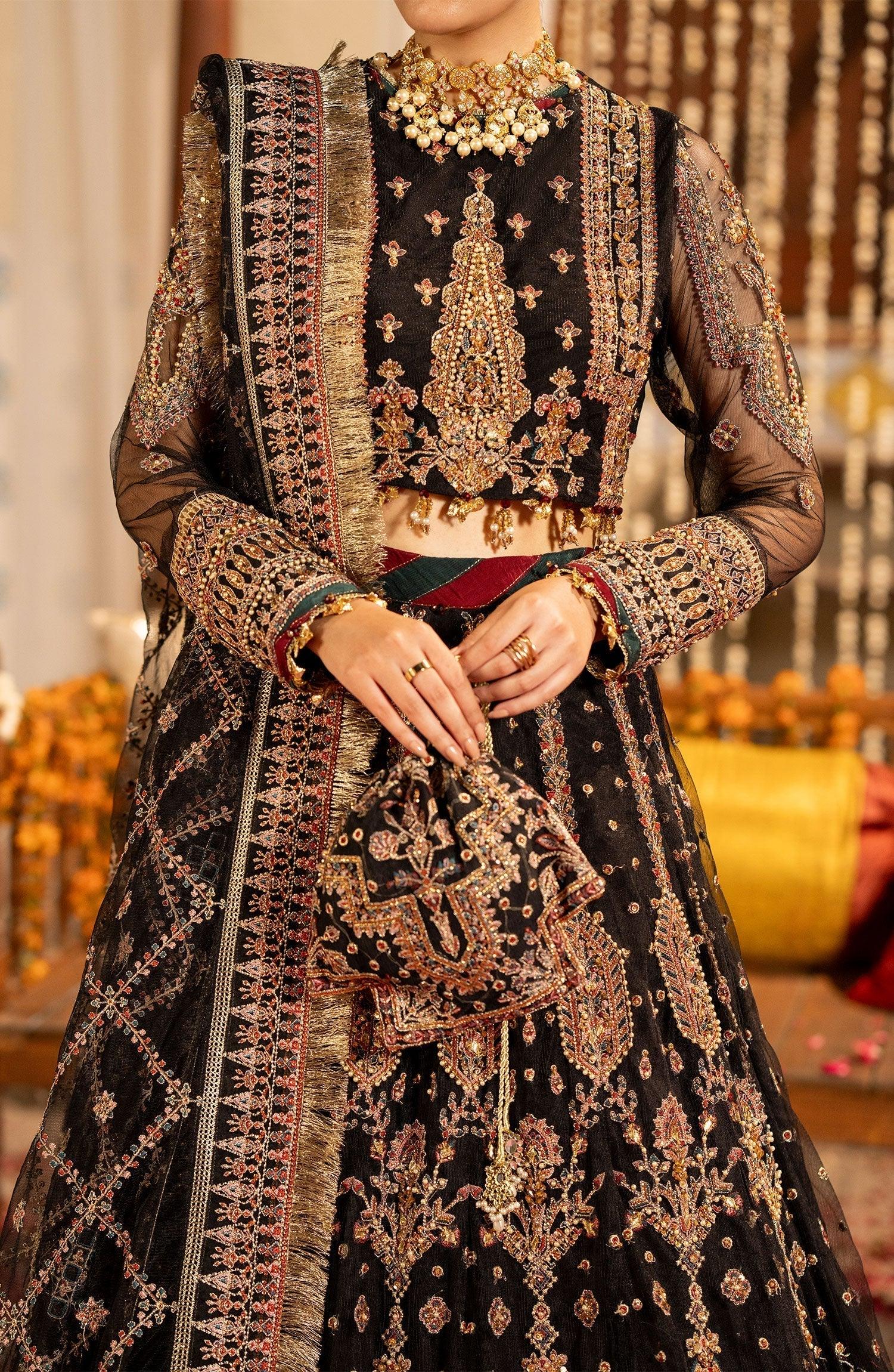 Zarin by Eleshia Embroidered Net 3Pc Suit D-09 Kamila - House Of Hania