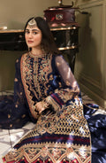Zarin by Eleshia Embroidered Organza 3Pc Suit - SAARYA - House Of Hania