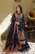 Zarin by Eleshia Embroidered Organza 3Pc Suit - SAARYA - House Of Hania