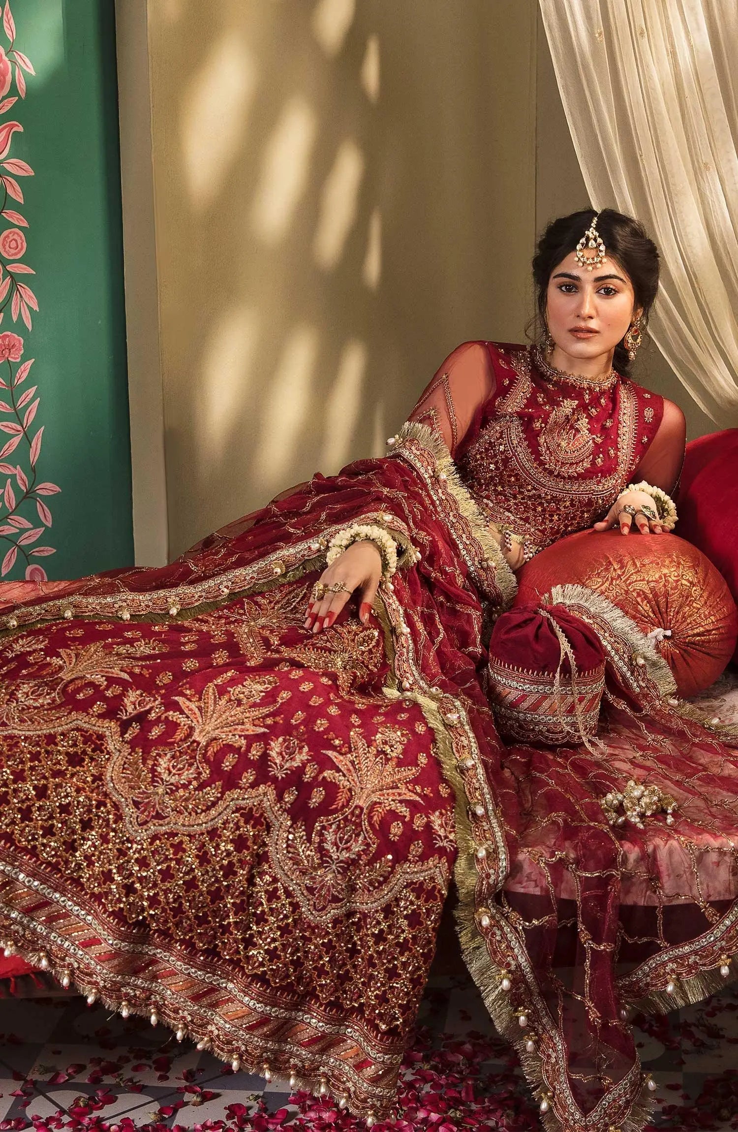 Zarin by Eleshia Unstitched Embroidered Net 3Pc Suit - ASHMIZA - House Of Hania