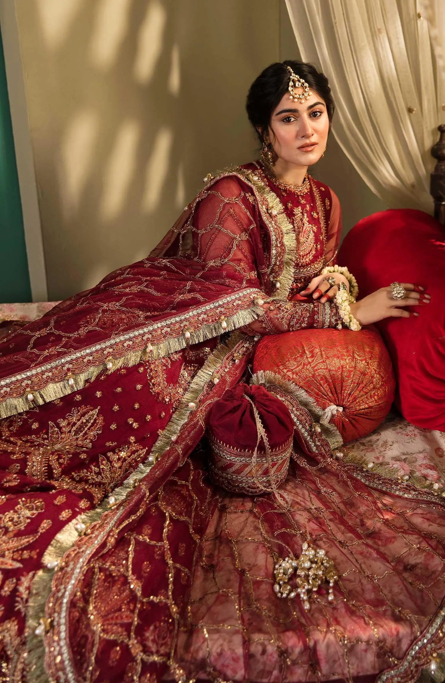 Zarin by Eleshia Unstitched Embroidered Net 3Pc Suit - ASHMIZA - House Of Hania