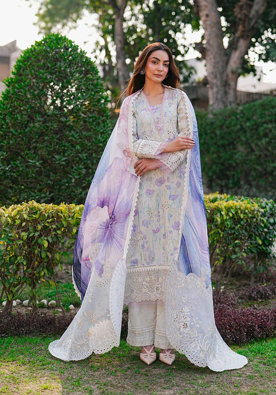 Zarqash | Luxe Lawn 26 | ZQL002 - House Of Hania