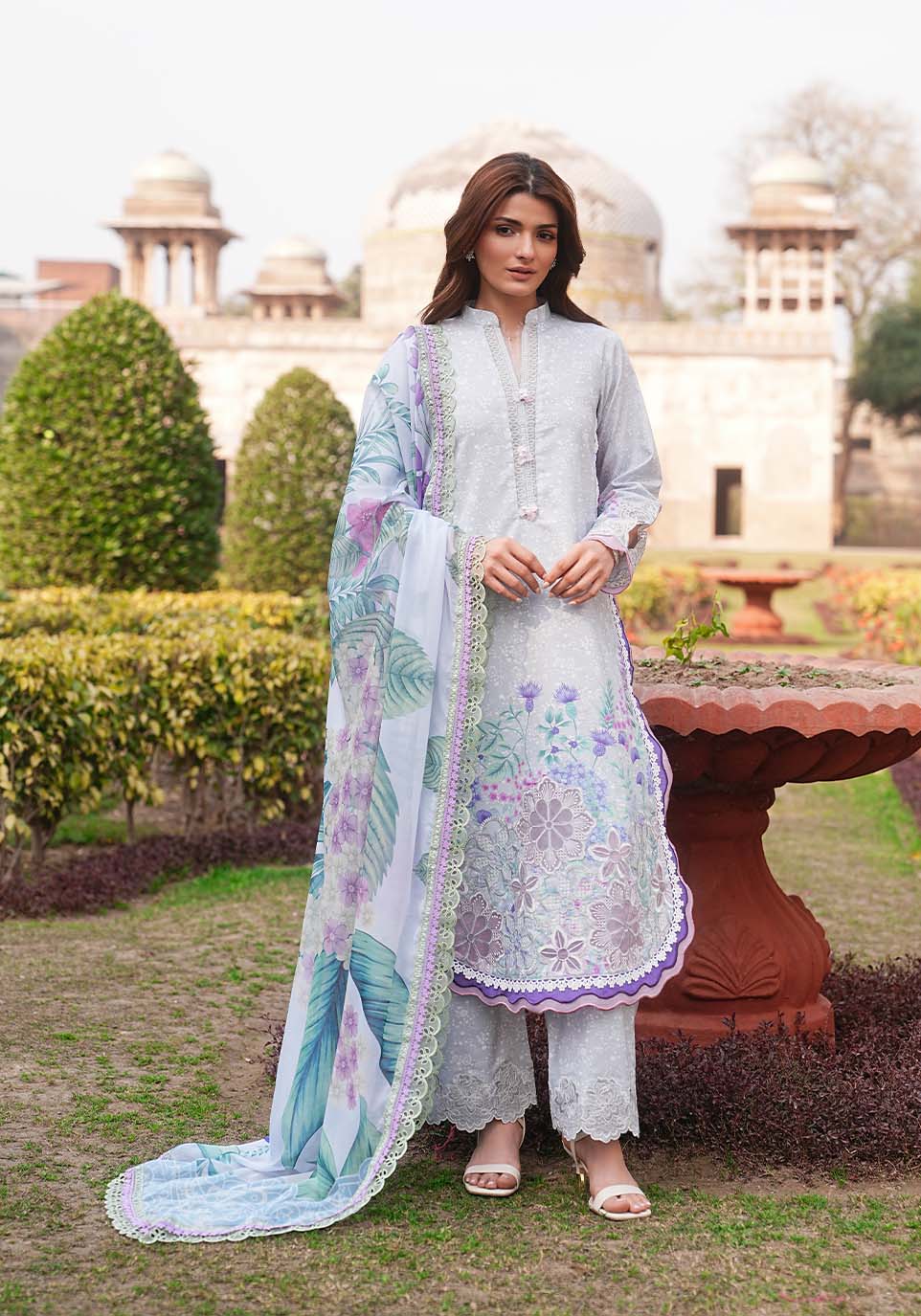 Zarqash | Luxe Lawn 26 | ZQL003 - House Of Hania