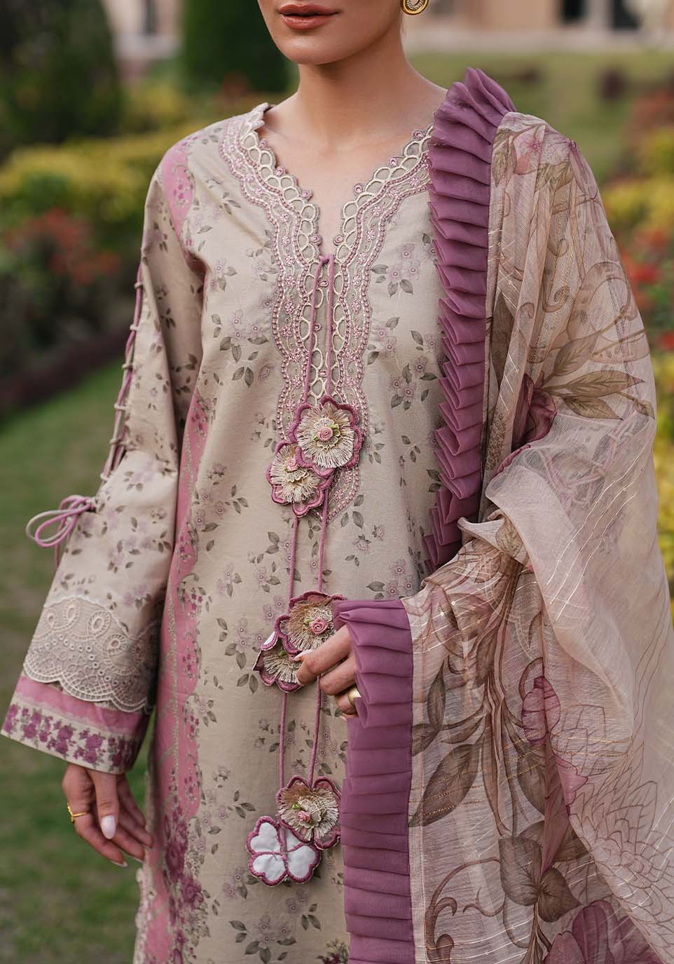 Zarqash | Luxe Lawn 26 | ZQL004 - House Of Hania