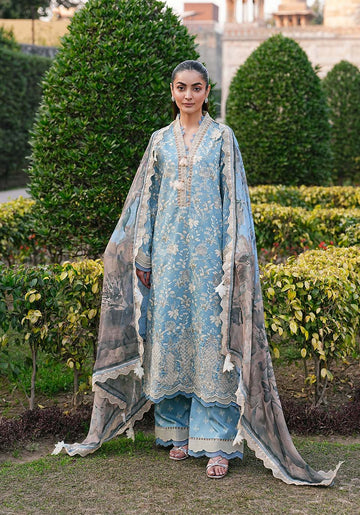 Zarqash | Luxe Lawn 26 | ZQL008 - House Of Hania