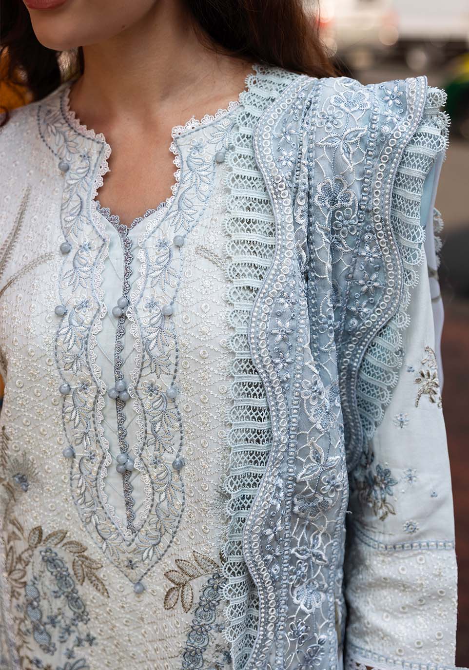 Zarqash | Luxury Lawn 25 | ZQLU 003 ANNE - House Of Hania