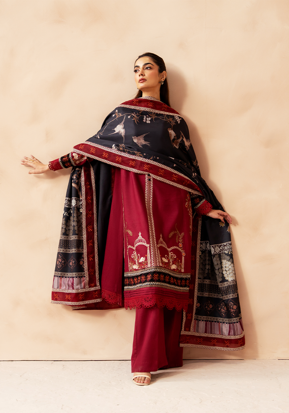 Zarqash | The Winter Luxe Pret | CRIMSON ECHO - House Of Hania