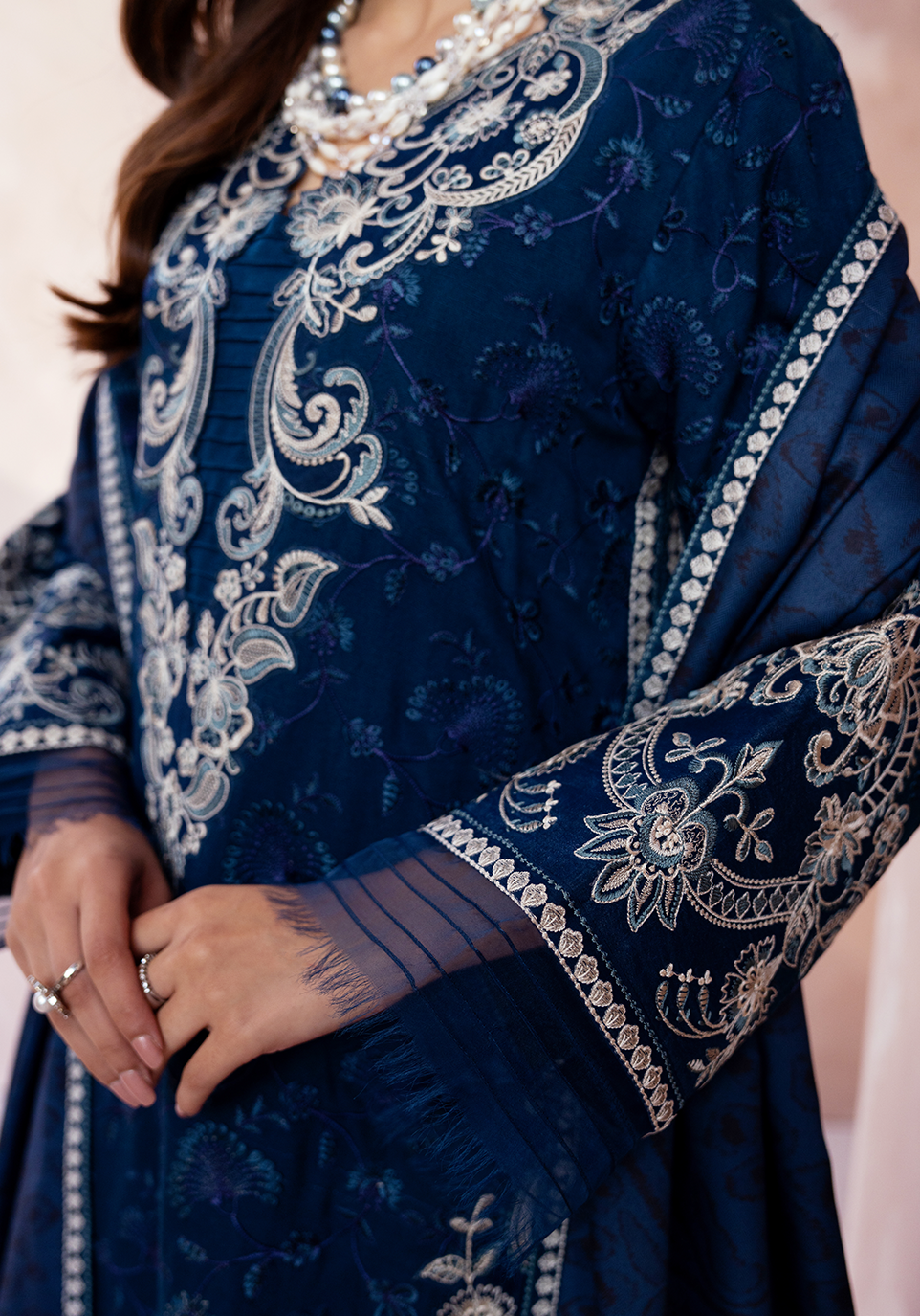 Zarqash | The Winter Luxe Pret | MIDNIGHT PAVILION - House Of Hania