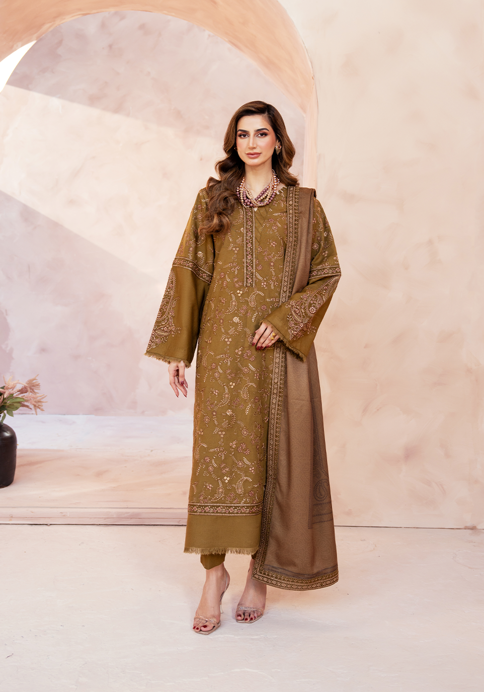 Zarqash | The Winter Luxe Pret | OLIVE REVERIE - House Of Hania