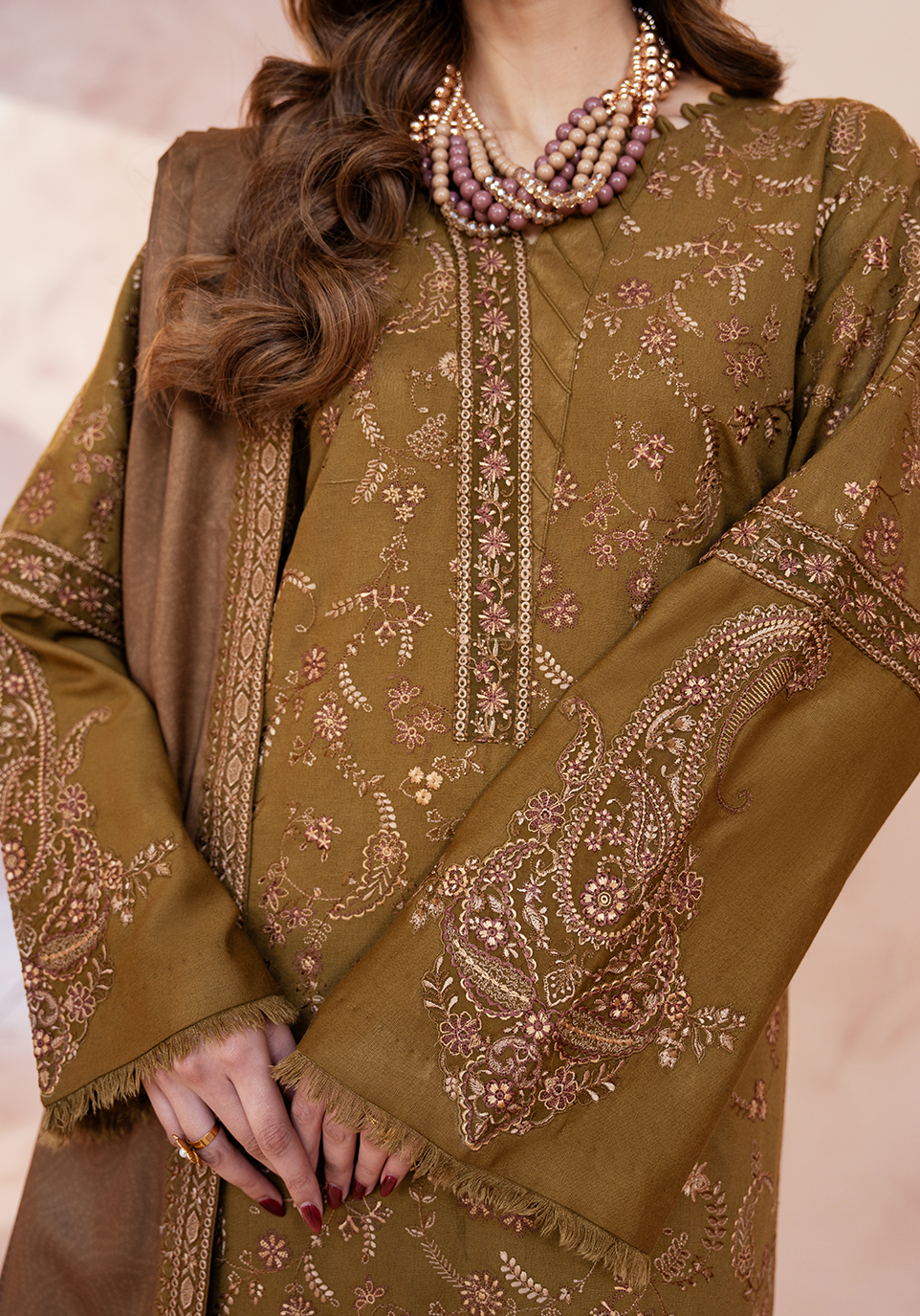 Zarqash | The Winter Luxe Pret | OLIVE REVERIE - House Of Hania