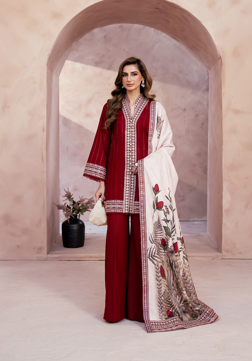 Zarqash | The Winter Luxe Pret | RED WHISPER - House Of Hania