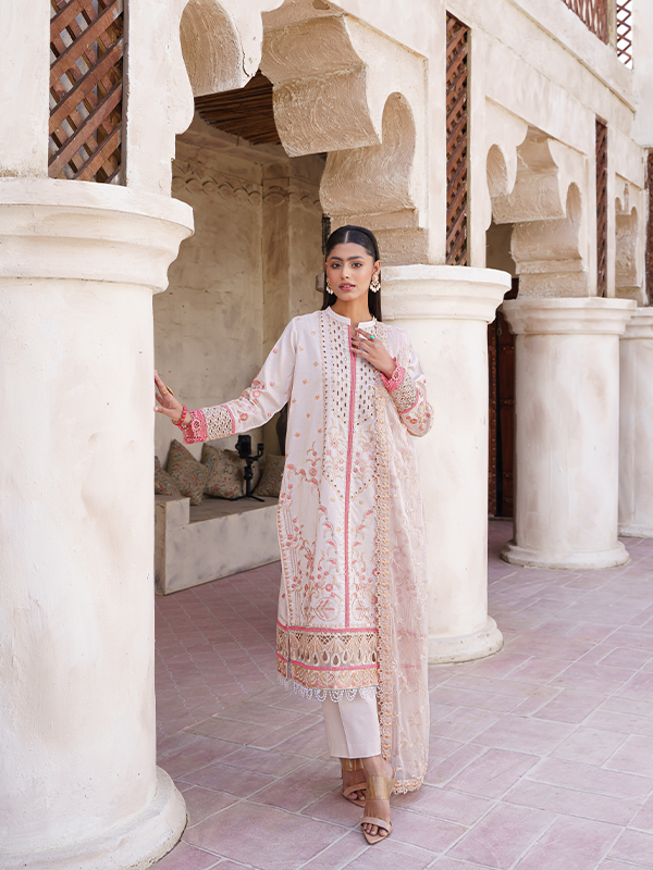 Zebtan | Zeenat Luxury Lawn Eid Collection | ZL 01 - House Of Hania