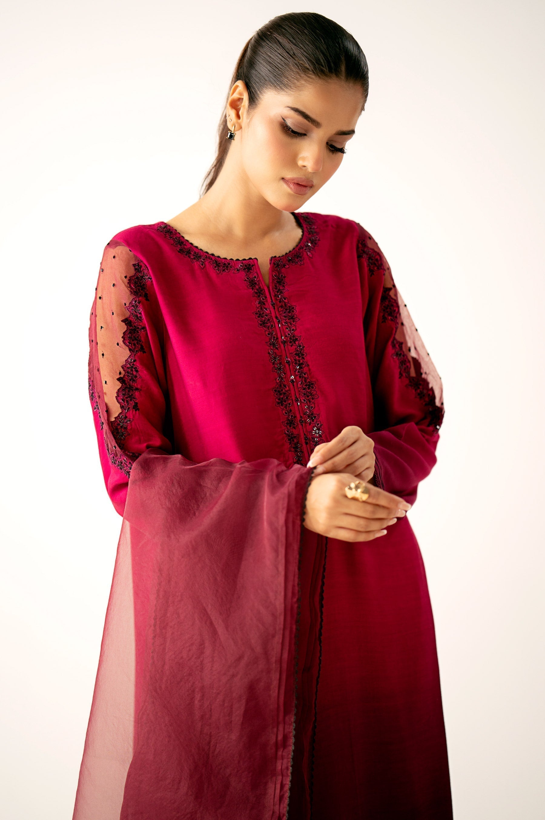 Zeen | Winter Collection | Raw Silk 15 - House Of Hania