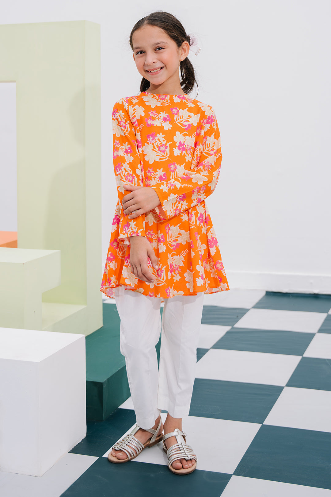 Zellbury Girls | 1 Piece Lawn | Embroidered Kurta - 1403 - House Of Hania