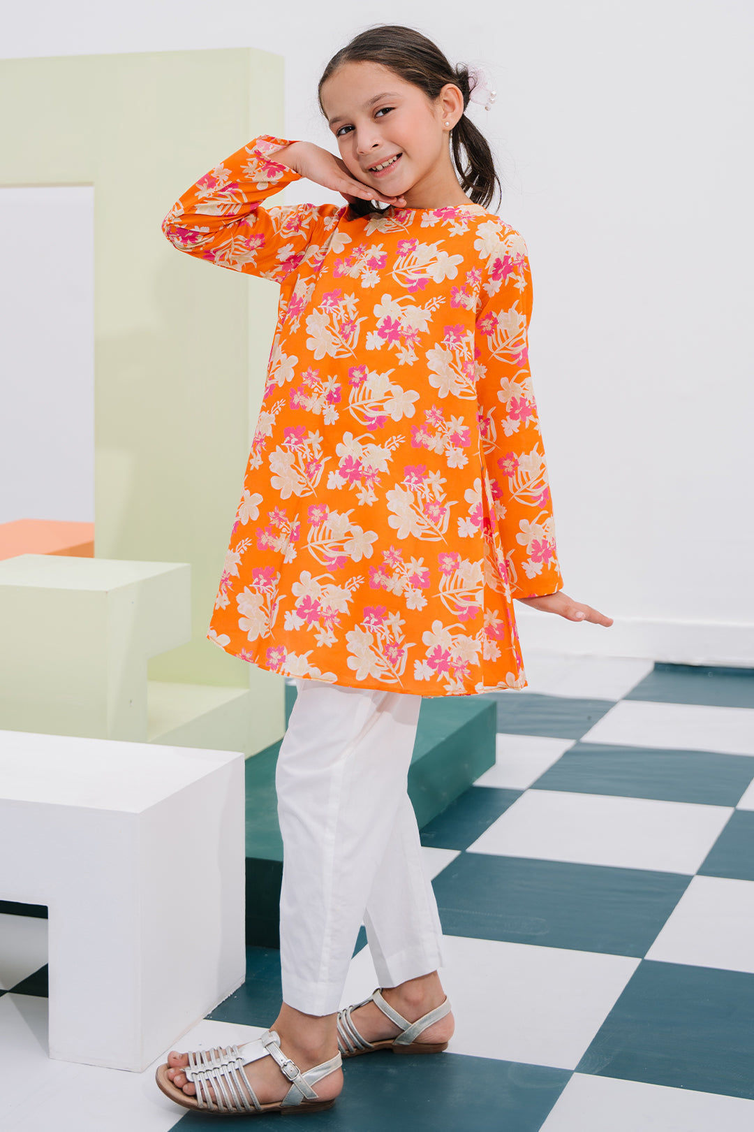 Zellbury Girls | 1 Piece Lawn | Embroidered Kurta - 1403 - House Of Hania