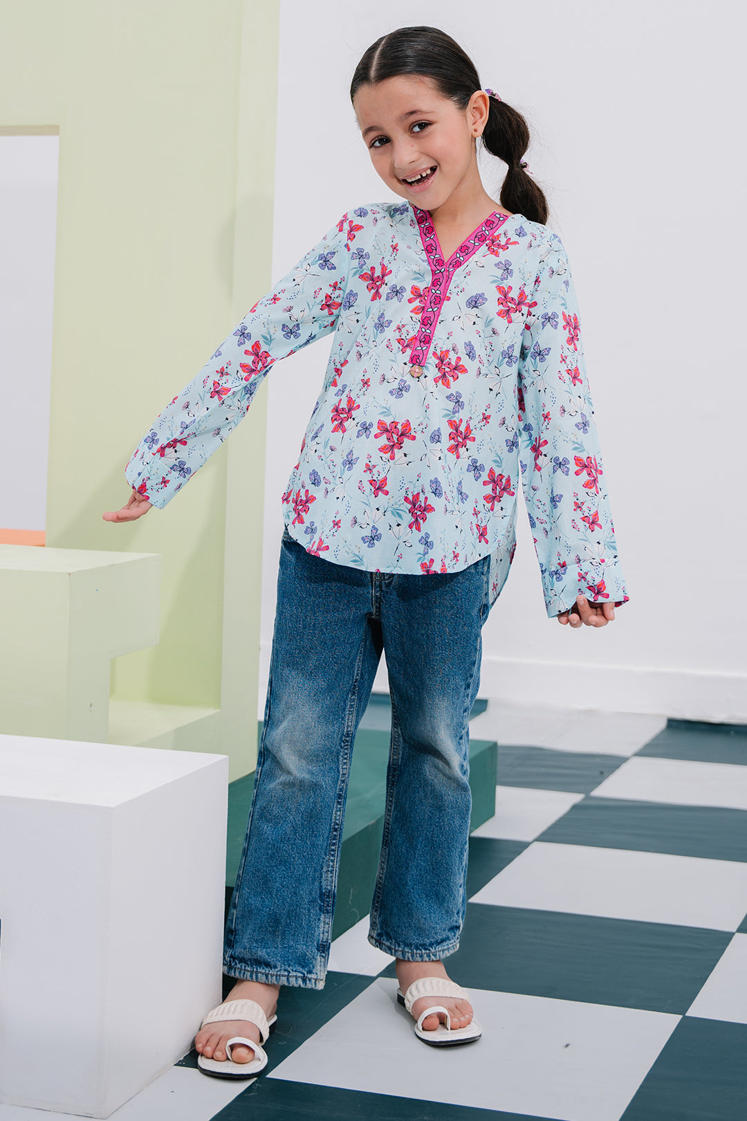 Zellbury Girls | 1 Piece Lawn | Kurta - 1387 - House Of Hania