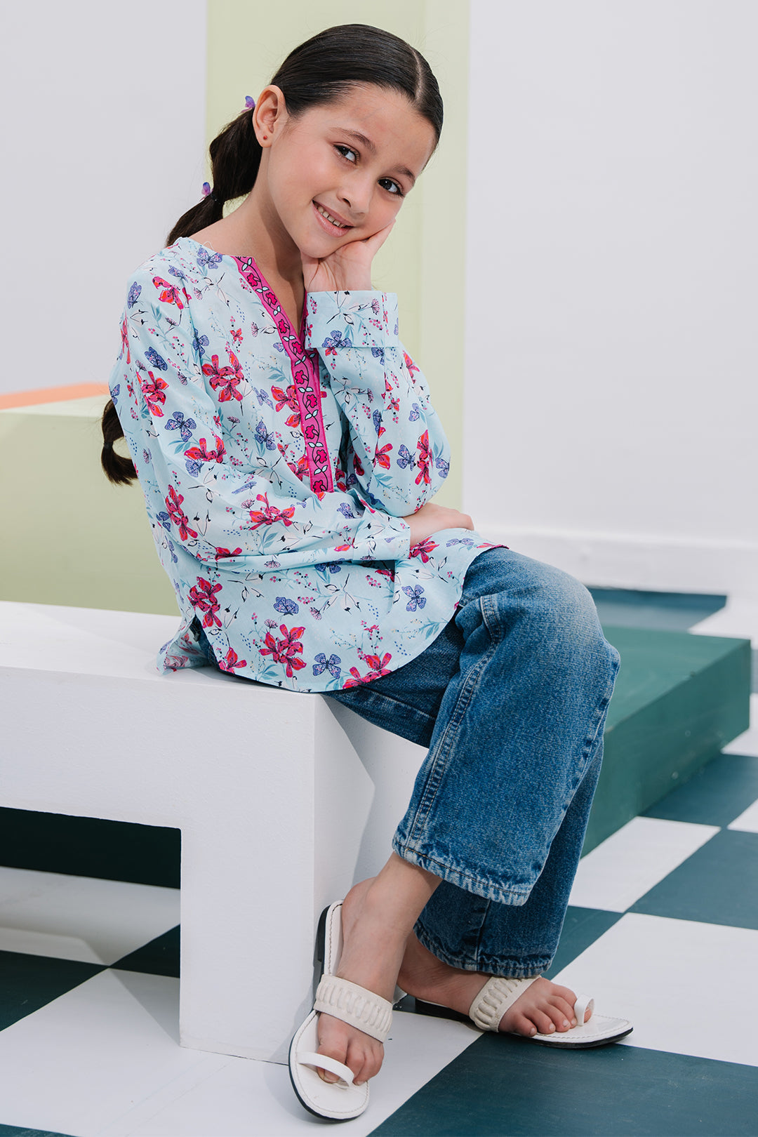 Zellbury Girls | 1 Piece Lawn | Kurta - 1387 - House Of Hania