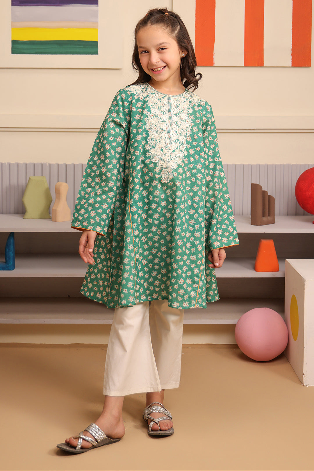 Zellbury Girls | 1 Piece Viscose | Embroidered Kurta - 1701 - House Of Hania