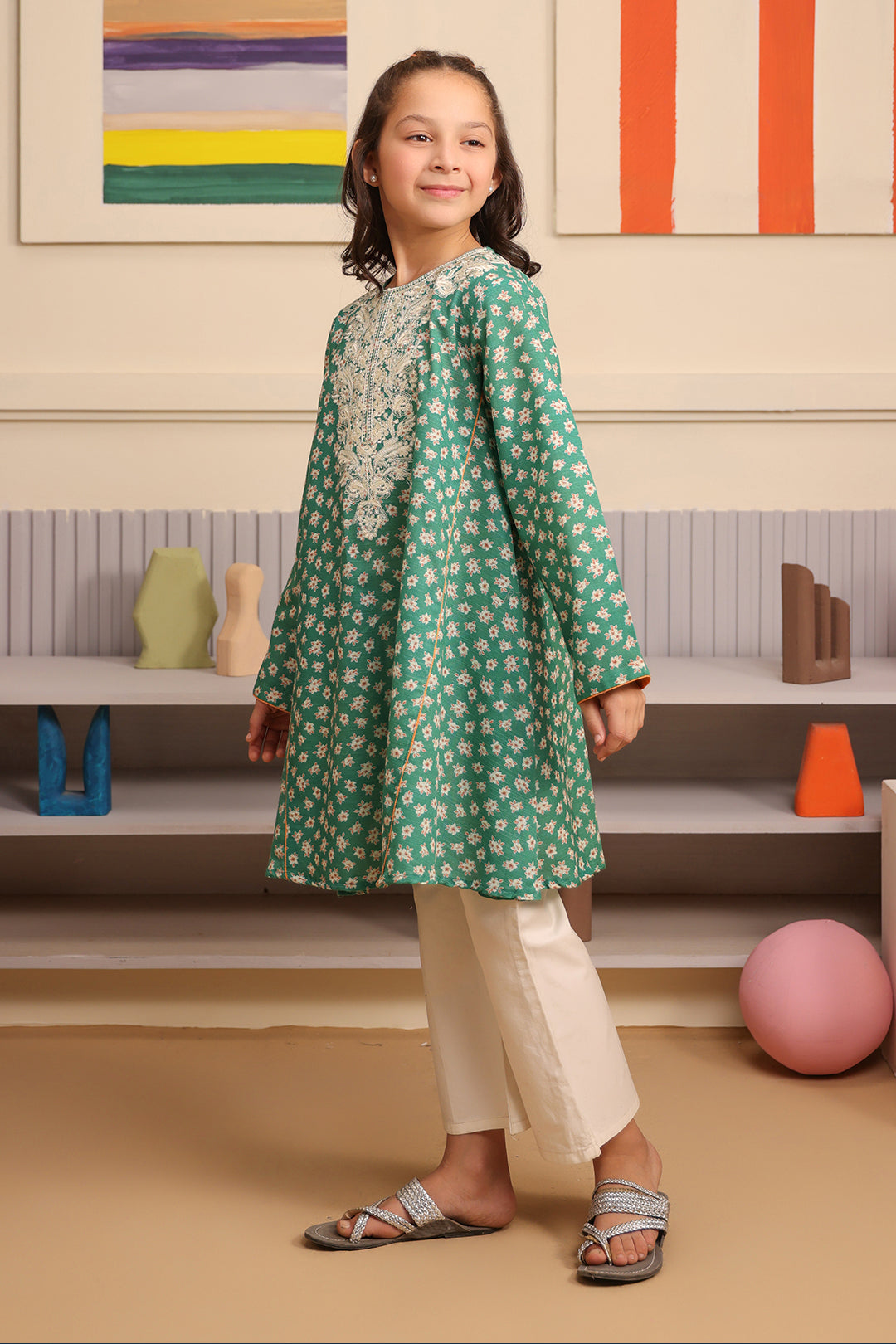 Zellbury Girls | 1 Piece Viscose | Embroidered Kurta - 1701 - House Of Hania