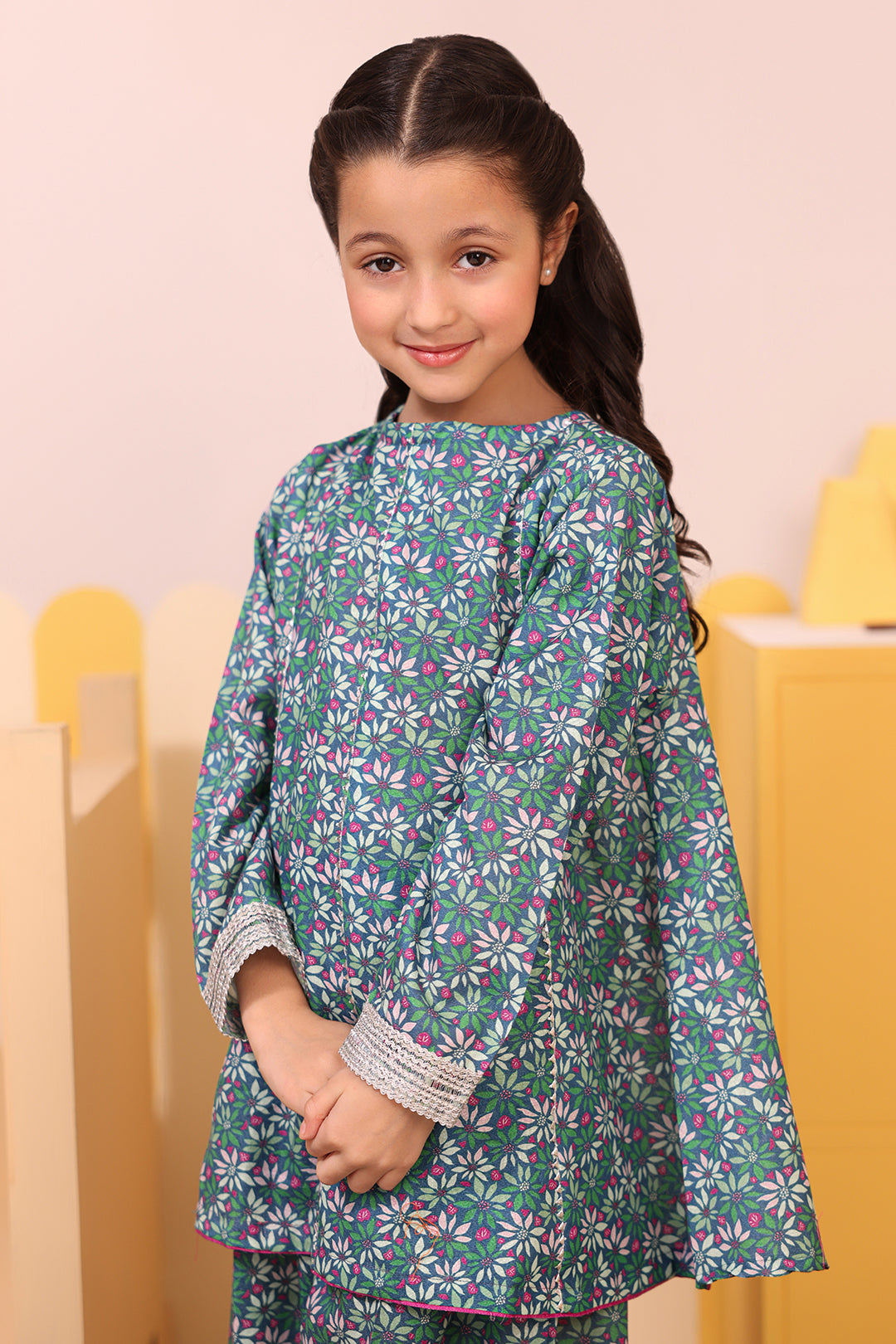 Zellbury Girls | 2 Piece Karandi | Kurta Trouser - 2762 - House Of Hania
