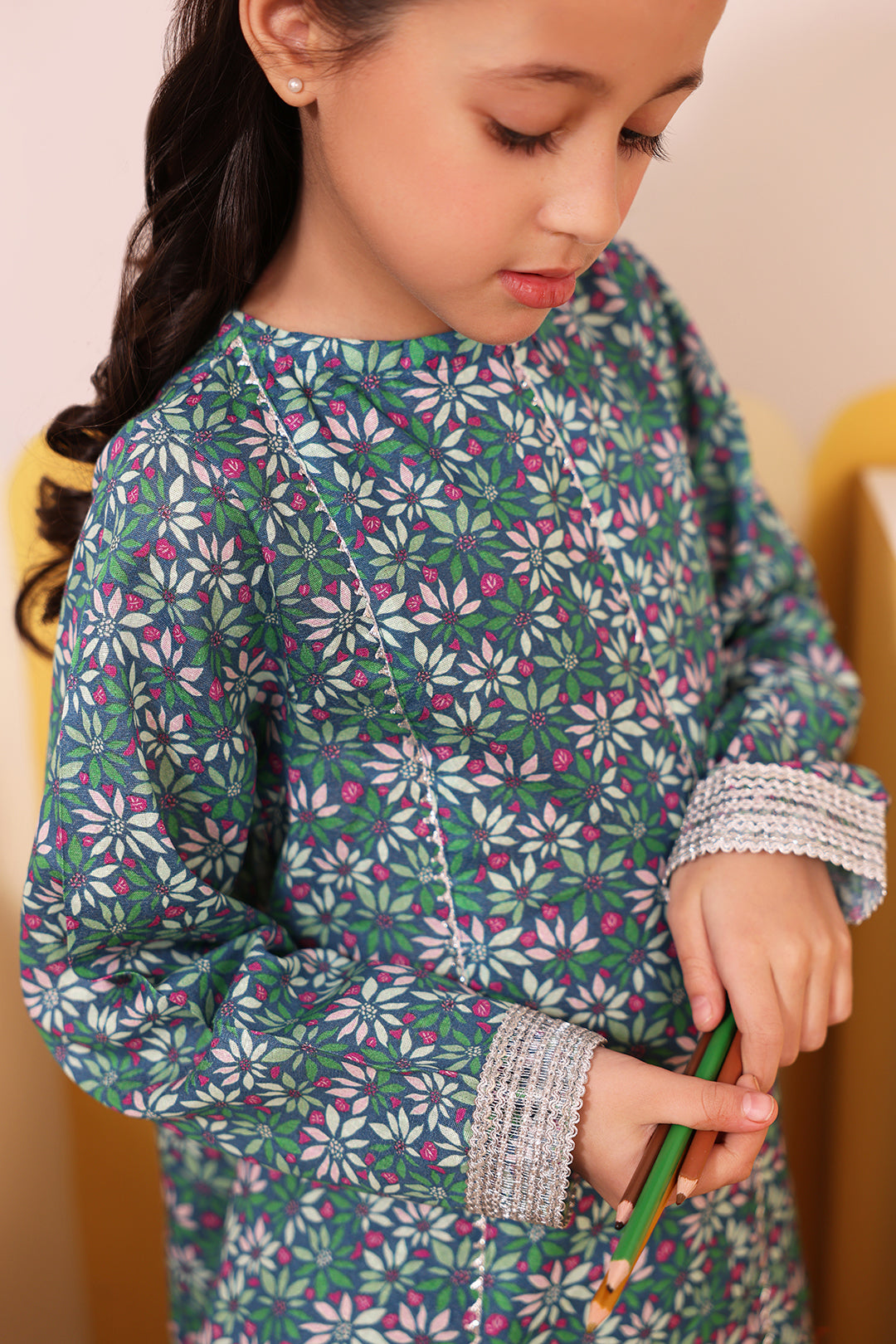 Zellbury Girls | 2 Piece Karandi | Kurta Trouser - 2762 - House Of Hania