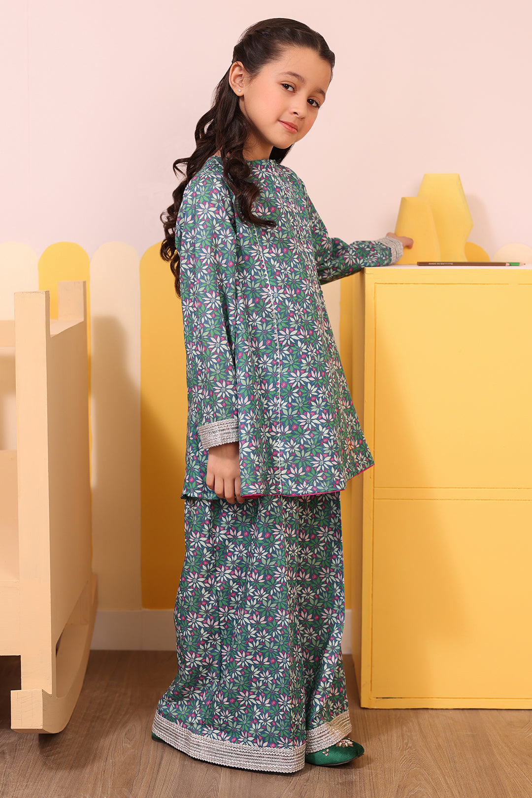 Zellbury Girls | 2 Piece Karandi | Kurta Trouser - 2762 - House Of Hania