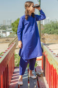Zellbury Girls | 2 Piece Khaddar | Kurta Trouser - 2233 - House Of Hania