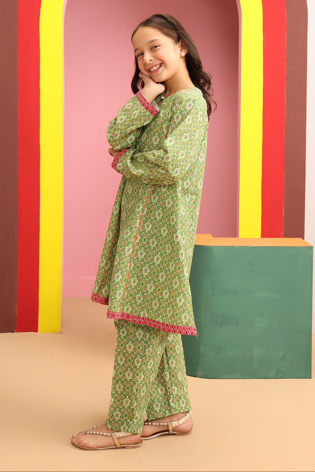 Zellbury Girls | 2 Piece Khaddar | Kurta Trouser - 2784 - House Of Hania